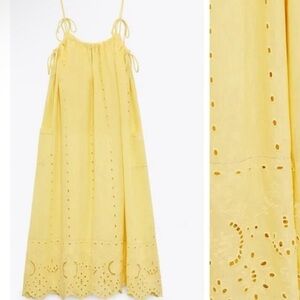 Zara yellow maxi dress